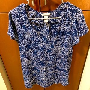 H&M Blue floral blouse